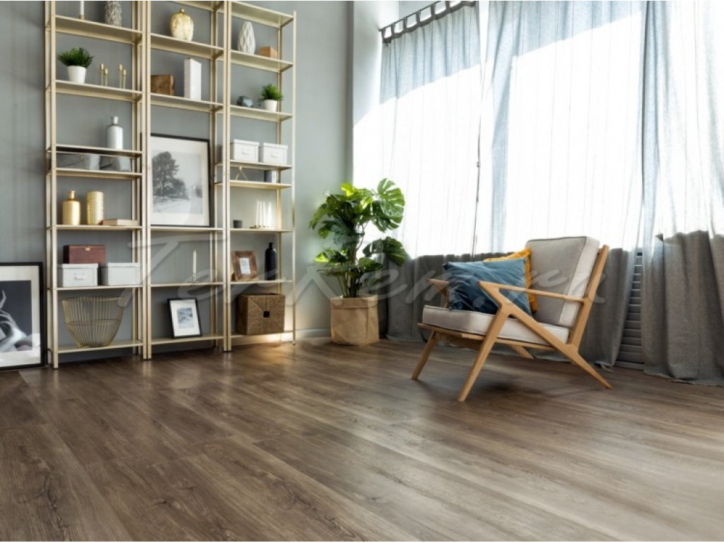 Каменно-полимерная плитка ПВХ Alpine Floor Секвойя Темная арт. ЕСО6-12
